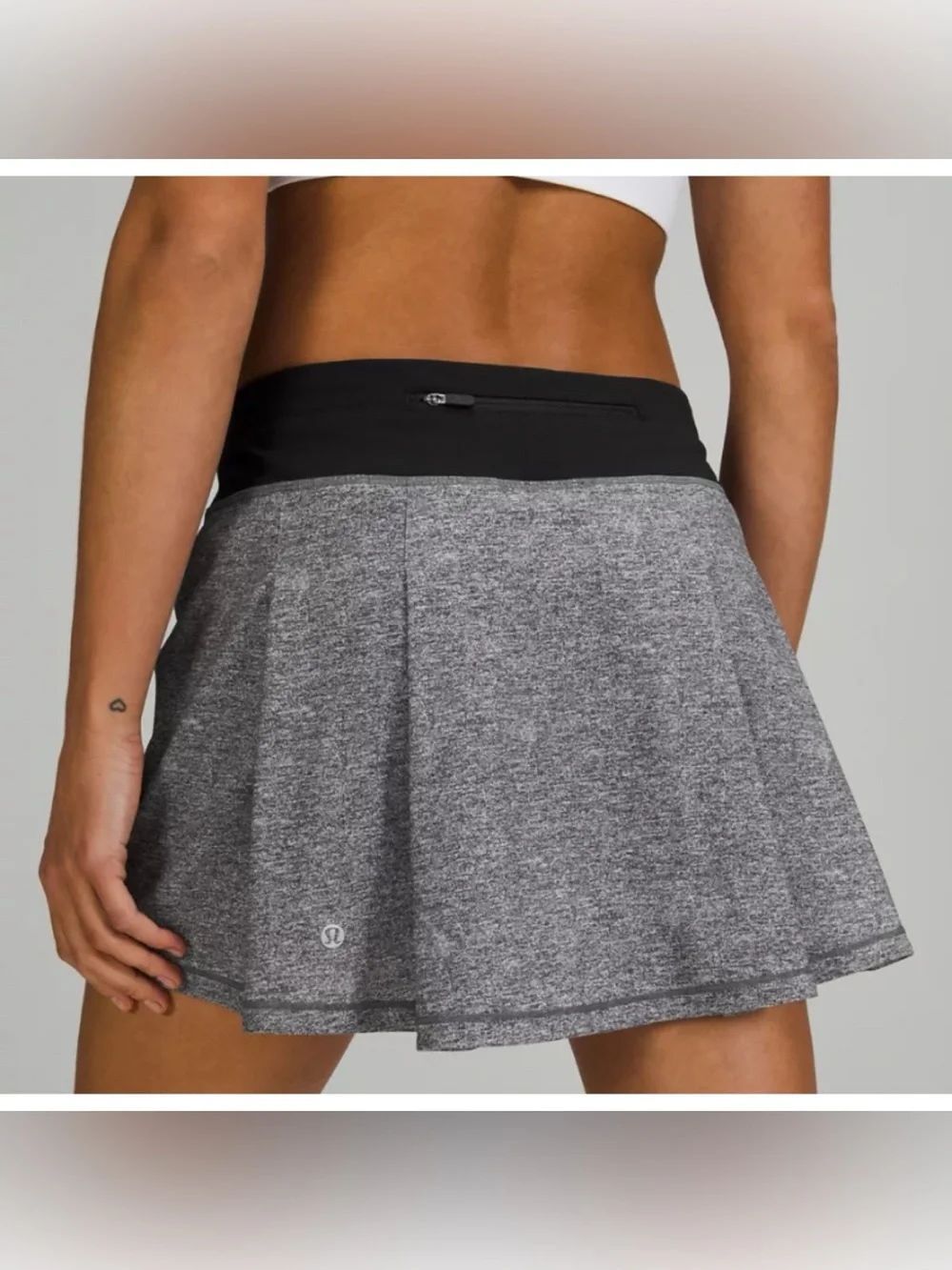 Lululemon Pace Rival Skirt (Tall) *No Panels 15" Heather Lux Multi Black Size 6